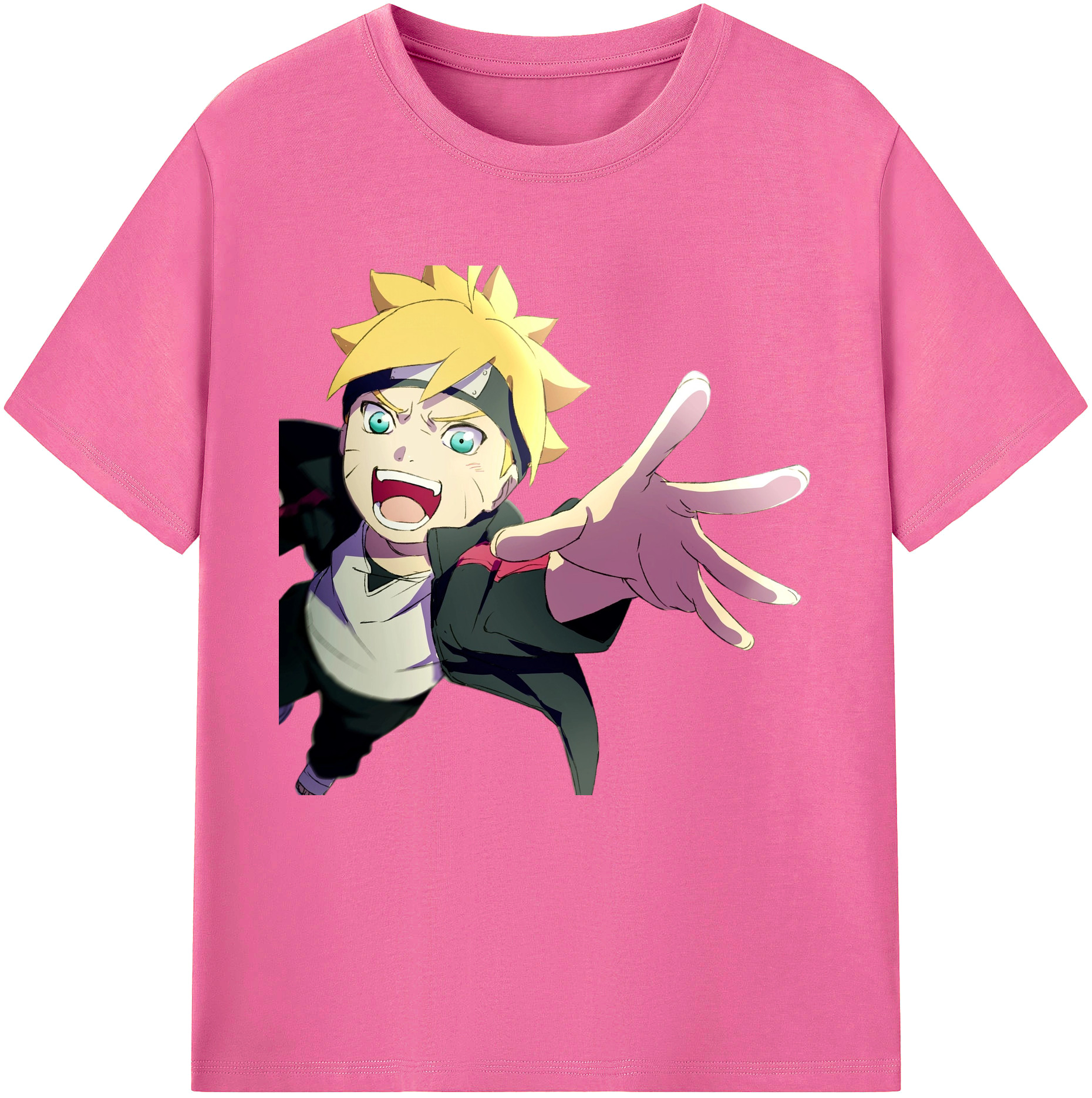 （画像用） NARUTO -ナルト- うずまき ボルト Uzumaki Boruto レディースカジュアルプリントTシャツ（綿100％）